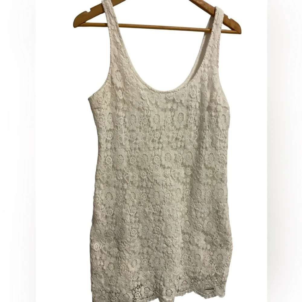 Abercrombie & Fitch White Crochet Lace Top
